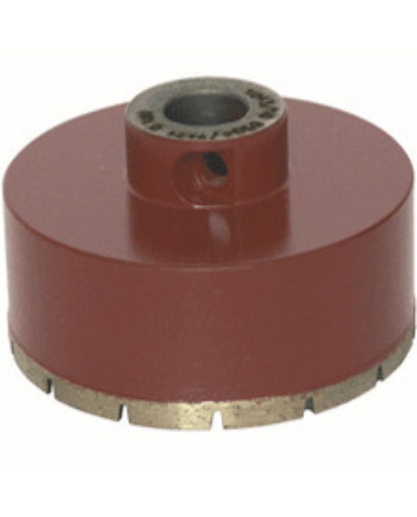 Flisebor fra Raimondi med Ø 110 mm diameter. Rød farve.