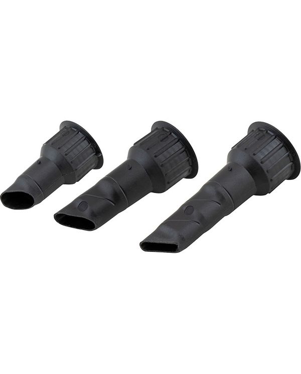 Nylon fugestudser i sort farve med lige studs til montering på en mørtelfugepistol. Fås i størrelserne 3 mm, 5 mm, 9 mm og 12 mm.