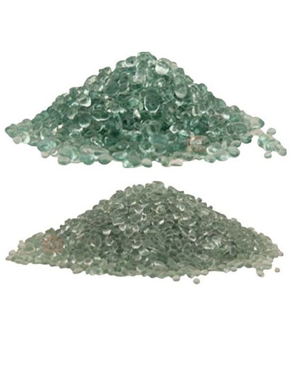 Slebne Glasperlesten til Epoxybelægning. Blålig farve. Fås i størrelsen 2-4 mm og 3-6 mm. Vælg mellem 200 g, 500 g, 1 kg og 10 kg.