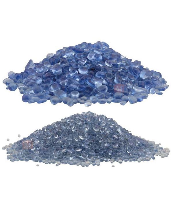 Slebne Glasperlesten til Epoxybelægning. Blå farve. Fås i størrelsen 2-4 mm og 3-6 mm. Vælg mellem 200 g, 500 g, 1 kg og 10 kg.