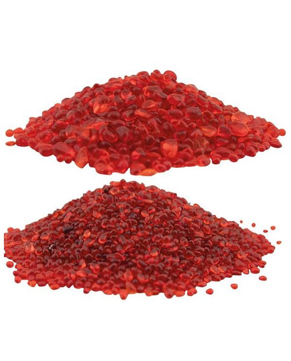 Slebne Glasperlesten til Epoxybelægning. Rød farve. Fås i størrelsen 2-4 mm og 3-6 mm. Vælg mellem 200 g, 500 g, 1 kg og 10 kg.