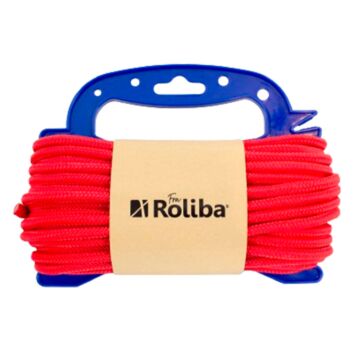 Roliba Flisesnor PP Rød m. hjerte 6mm x 20m