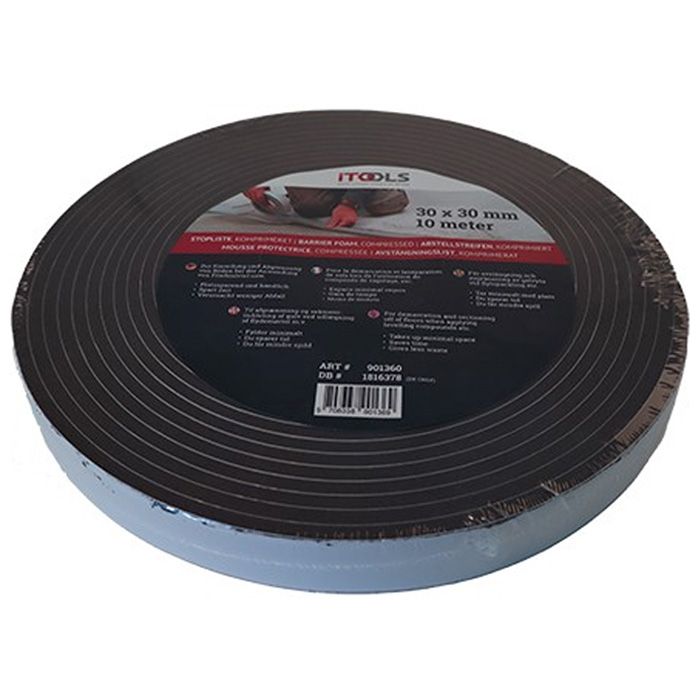 Stopliste fra iTools - 30 x 30 mm - 10 meter rulle