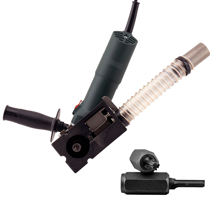 3 Skærs Fugefræserstift Metabo Startsæt Nylon m/Styreskinne 6mm