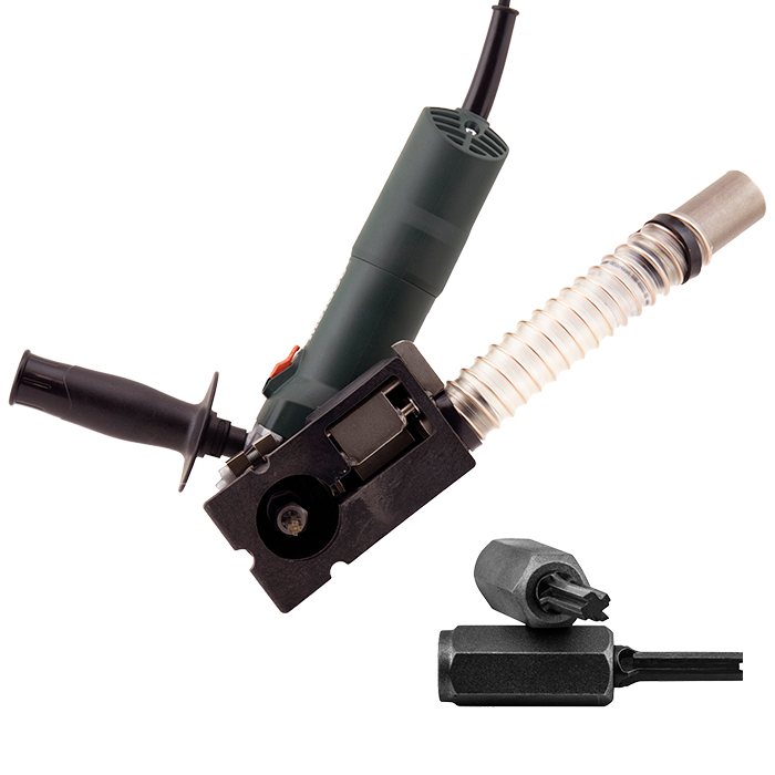 4 Skærs Fugefræserstift Metabo Startsæt Nylon m/Styreskinne 8mm