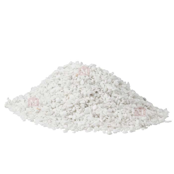 Hvid Carrara Marmorsten/Marmorskærver - 1,5-3 mm (25 kg)