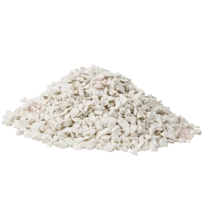 Hvid Verona Marmorsten/Marmorskærver - 3-5 mm (5 kg)