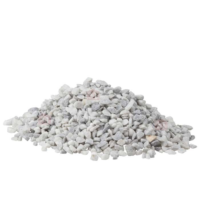 Bardiglio marmorsten/marmorskærver - 3-5 mm (1 kg)