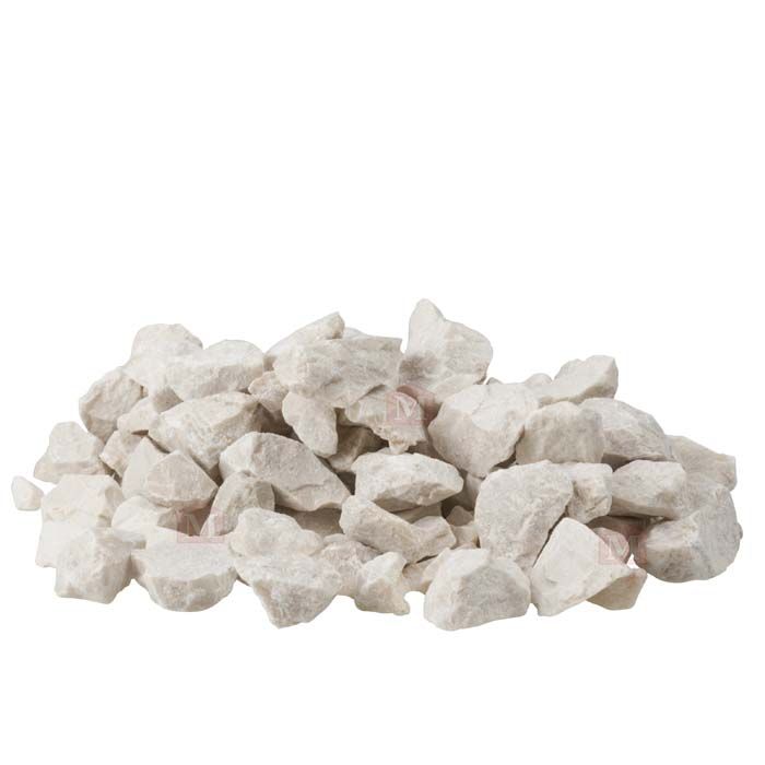 Hvid Botticino Marmorsten/marmorskærver - 8-12 mm (1 kg)