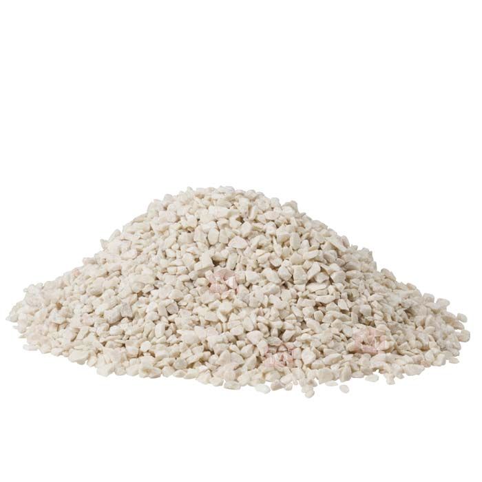 Hvid Botticino Marmorsten/marmorskærver - 1,5-3 mm (5 kg)