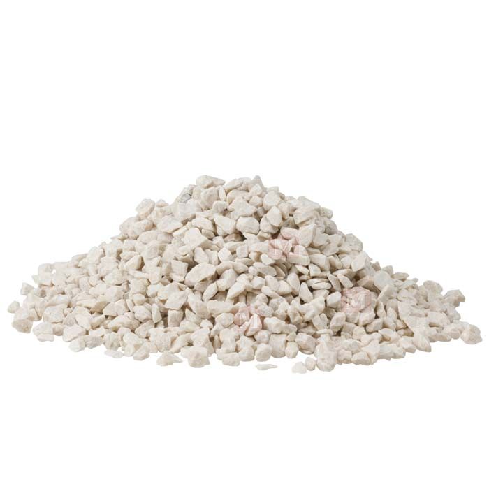 Hvid Botticino Marmorsten/marmorskærver - 3-5 mm (5 kg)