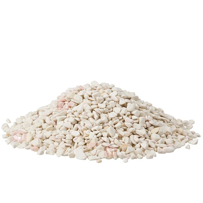 Hvid Verona marmorsten til epoxy -  2-4 mm (25 kg)