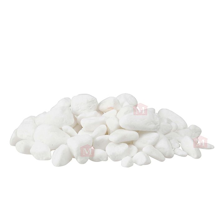 Hvid Thassos Marmorsten til Epoxy - Korn 0-10 mm - 20 kg