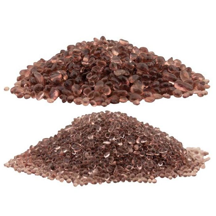 Slebne Glasperlesten - Lila farve - 1 kg