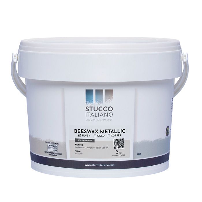 Stucco Italiano Metallisk Bivoks - Sølv