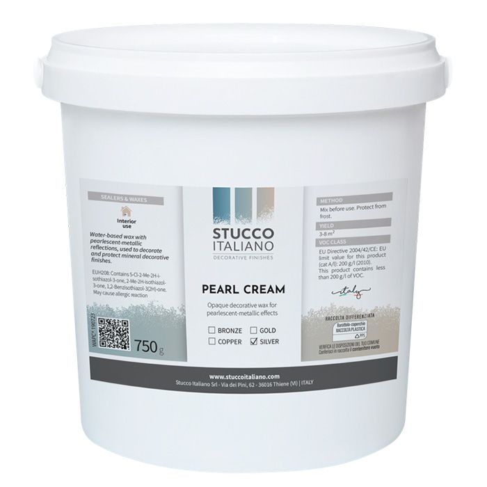 Stucco Italiano Perlecreme Sølv - 750 g