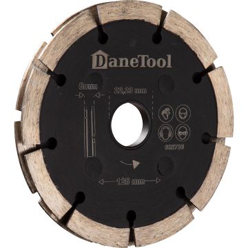 Sandwich fugefræserskive - Ø 125 mm - 8 mm (DaneTool)