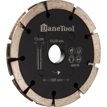 Sandwich fugefræserskive - Ø 125 mm - 10 mm (DaneTool)