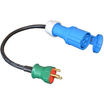 Stikadapter/omformer - Blå CEE