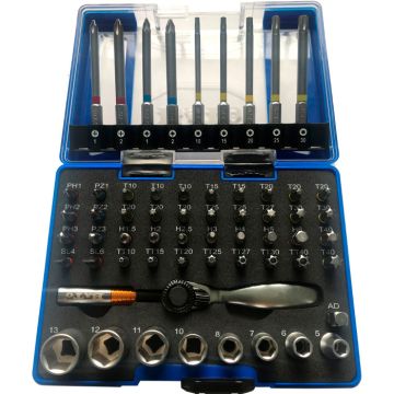 BATO Top/bitssæt multisæt 1/4" - 60 dele