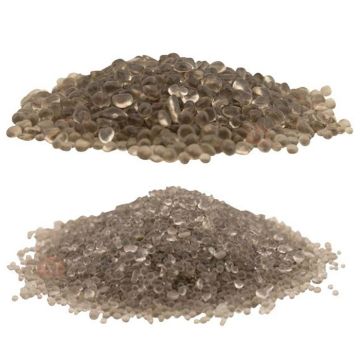 Slebne Glasperlesten - Brunlig farve - 1 kg