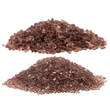 Slebne Glasperlesten - Lila farve - 1 kg