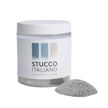 Stucco Italiano Glitter Sølv – 100 gram