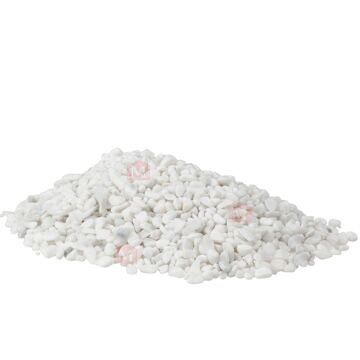 Hvid Carrara Marmorsten til Epoxy -  2-4 mm (25 kg)