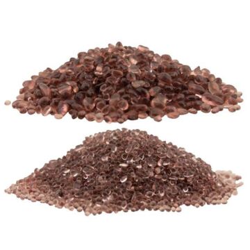 Slebne Glasperlesten - Lila farve - 1 kg