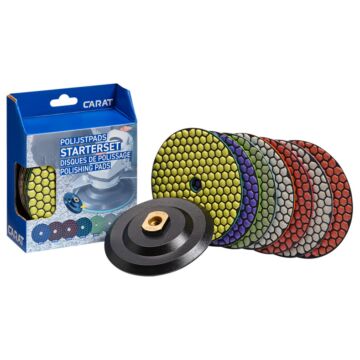Carat Diamant polerslibepadsæt Ø125mm - K50-3000 - 7 dele